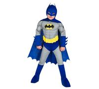 amscan 9908381 Désguisements Combinaison Musculaire Batman Pour Enfants Garçons 3-4 Ans, Bleu/Gris