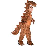 amscan 9908461 Déguisements Tyrannosaure Rex Pour Enfants 6-8 Ans, Marron