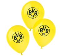 amscan 9908533 Lot de 6 Ballons BVB, Taille 27,5 cm, Borussia Dortmund, en Latex, décoration de Football, fête, Fan, Anniversaire