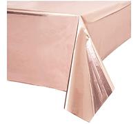 amscan 9908657 - Nappe de Table en Feuille d'or Rose métallisé - 1,8 m x 1,2 m