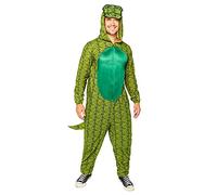 amscan 9908784 Combinaison Imprimé Crocodile Taille Standard, Vert