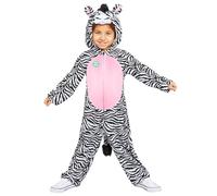 amscan 9908798 - Combinaison à Capuche pour Enfant Motif zèbre 3-4 Ans