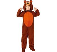 amscan 9908809 Désguisements Une Pièce Ours Pour Enfants 8-10 Ans, Marron