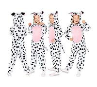 amscan 9908811 Dog Print Onesie Costume 4-6 Years Déguisement, Noir, Blanc et Rose Ans Garçon