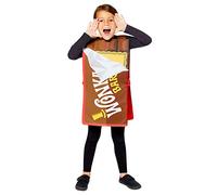 amscan 9909047 Déguisement pour enfant Warner Bros. Wonka Bar Tabard 3-7 ans, doré, Small/Medium (3-7 Years)