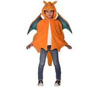 déguisement pokémon dracaufeu cape orange enfant - 3/7 ans - orange - 9909057