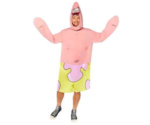 amscan 9909177 Déguisements Sous Licence Officielle Patrick Pour Hommes Adultes Taille Grande, Rose/Jaune