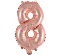 amscan® 9909696 Ballon de baudruche mini numéro 8 - 35 cm, rose