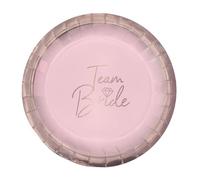 Amscan 9909890-66 - Assiettes Rondes en Papier pour Enterrement de vie de Jeune Fille « Team Bride » - Paquet de 8
