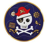 amscan 9909910-66 Lot de 8 assiettes en papier Motif carte au trésor pirate 23 cm