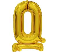 amscan® 9910068 Mini-ballon 0 - 15 x 38 cm, avec pied, doré