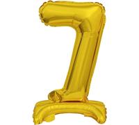 amscan® 9910075 Mini-ballon 7 - 15 x 38 cm, avec pied, doré