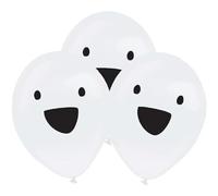 Amscan 9911775 - Fantôme Latex Ballons Transparent LED 27,5 cm / 11" - 4 Pack