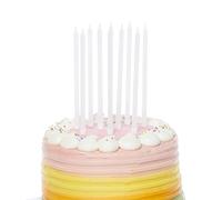 Amscan 9911936 - Lot de 10 bougies fines blanches pour gâteau