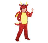 amscan 9912031 Désguisements Rouge Dragon Pour Enfants 4-6 Ans