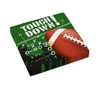 Amscan 9912279 Lot de 16 serviettes de table en papier Motif football 33 x 33 cm