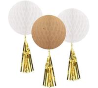 amscan 9913249 Lot de 3 Boules nid d'abeille Décoration de Mariage Fête