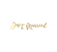 Amscan 9913256 - Bannière à lettres en feuille d'or « Just Married » - 91,5 cm