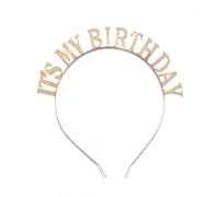 amscan 9913752 - Bandeau doré étincelant « It's My Birthday »