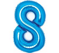 amscan® 9914058 Ballon en plastique XL chiffre 8 - 63 cm, bleu