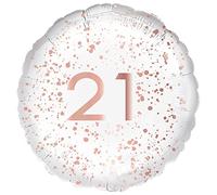 Amscan 9914147 - Ballon rond en aluminium pour anniversaire 21 ans - 45,7 cm