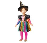 amscan 9914800 Déguisement de sorcière arc-en-ciel pour enfants et petites filles (18-24 mois)