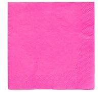 Amscan 9915402-202 - Serviettes de table compostables écologiques Rose vif - Lot de 20