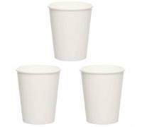 amscan 9915403-8 Pacquet Gobelets en Carton Coconut Blanc, 237ml (Lot de 3)