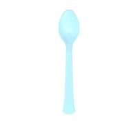 Amscan 9915409-218 Lot de 24 cuillères écologiques lavables au lave-vaisselle Bleu ciel transparent