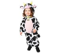 Amscan 9916825 - Combinaison à Capuche Unisexe En Forme De Vache Pour La Journée Mondiale Du Livre, Déguisement Pour Bébé, âge : 12-18 Mois