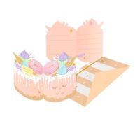 Amscan 9916950 - Invitations et enveloppes pour fête d'anniversaire Crazy Cake - Paquet de 8