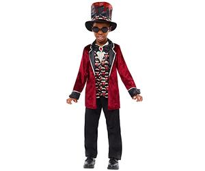 amscan 9917918 - Déguisement de vampire de minuit pour homme - Costume gothique d'Halloween pour garçons