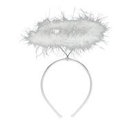 amscan 9918074 - Serre-tête Halloween avec plumes d'ange blanc