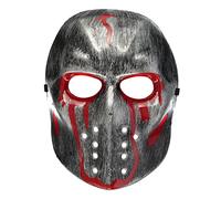 amscan 9918085 - Masque de hockey tueur d'Halloween pour adultes avec du sang qui coule