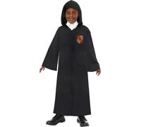 Amscan 9918715 - Robe unisexe sous licence officielle Harry Potter Poudlard avec 4 écussons en velcro Costume de déguisement pour enfants Âge : 6-10 ans