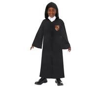Amscan 9918715 - Unisex Officially Licensed Harry Potter Hogwarts Robe with 4x Velcro Crest Badges Kids Fancy Dress Costume Age: 6-10yrs