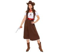 Amscan 9918997 - Women's World Book Day Western Cowgirl Adults Fancy Dress Costume Size: 8-10