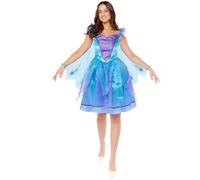 Amscan 9919023 - Women's Elegant Peacock Dress with Wings & Headpiece Adults Fancy Dress Costume Size: 16-18