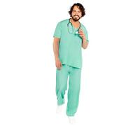 Amscan 9919040 - Unisex Doctors Scrubs Top & Trousers Adults Fancy Dress Costume Size: X-Large