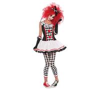 Déguisement D'arlequin Démente Pour Enfants Et Adolescentes Halloween (Taille 14-16a)