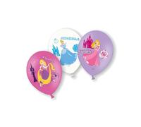 ballons Princess 27.5 cm 6 blanc / violet / rose pièces