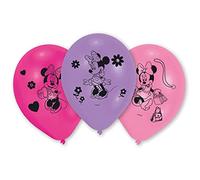 Amscan 999371 999371-10 Ballons Minnie Mouse en latex, diamètre 25,4 cm, décoration, anniversaire, fête à thème, multicolore