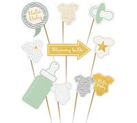 Amscan Accessoires pour Photomaton Bonjour Bébé Papier 10 Pièces