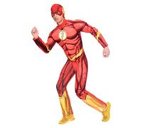amscan amscan-9906108 Déguisement Classique Flash Warner Bros pour Homme Taille XL, Unisexe Enfant, 9906108, Multicolore, Extra Large: 46-50"