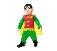 amscan amscan-9906716 DC Super Déguisement de Rouge-Gorge pour bébé Warner Bros 6-12 Mois, Unisexe Enfant, 9906716, Vert