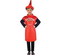 amscan amscan-9908180 Costume de Bouteille de Ketchup pour Enfant (6-8 Ans), Unisexes, 9908180, Multicolore