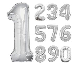 amscan Anagram 2798901 Ballon en Aluminium en Forme de Chiffre 9 Argenté 81,3 cm