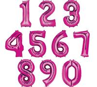 Amscan Anagram 2827801 Ballon en Aluminium Chiffre 2 Rose 81,3 cm