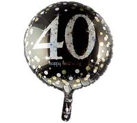 Amscan Anagram 3213001 Ballon rond en aluminium pour 40e anniversaire Doré 45 cm