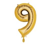Amscan Anagram 3656201 Ballon en feuille d'or chiffre 9 66 cm